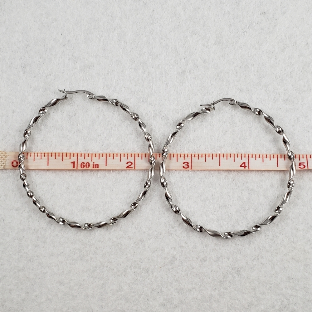 2.25" Stainless Steel Hoops - Picture 5 of 7